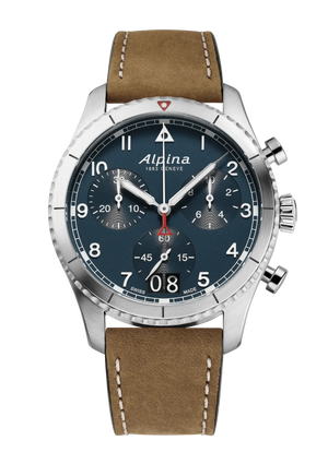 Alpina STARTIMER Pilot Quartz Chronograaf Grote Datum 41mm